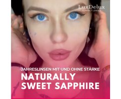 Naturally Sweet Sapphire blaue Kontaktlinsen  (MIT und OHNE Stärke/Power - von Minus -12.00 DPT bis Plus +5.00 DPT)