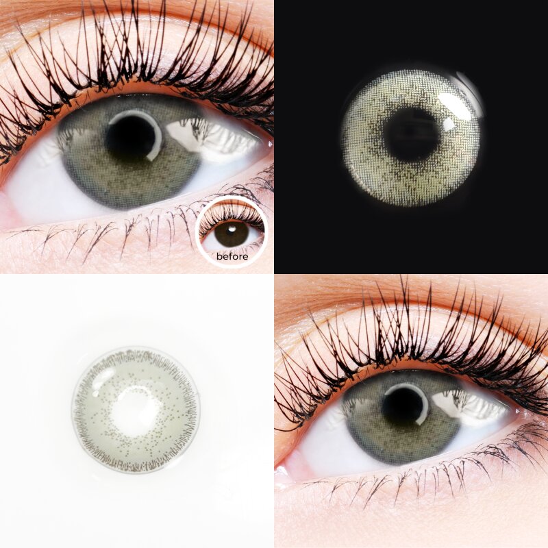 Beste Farbige Kontaktlinsen Für Dunkle Augen Hellblaue Kontaktlinsen für dunkle Augen - Bonito Blue Beige LuxDelux